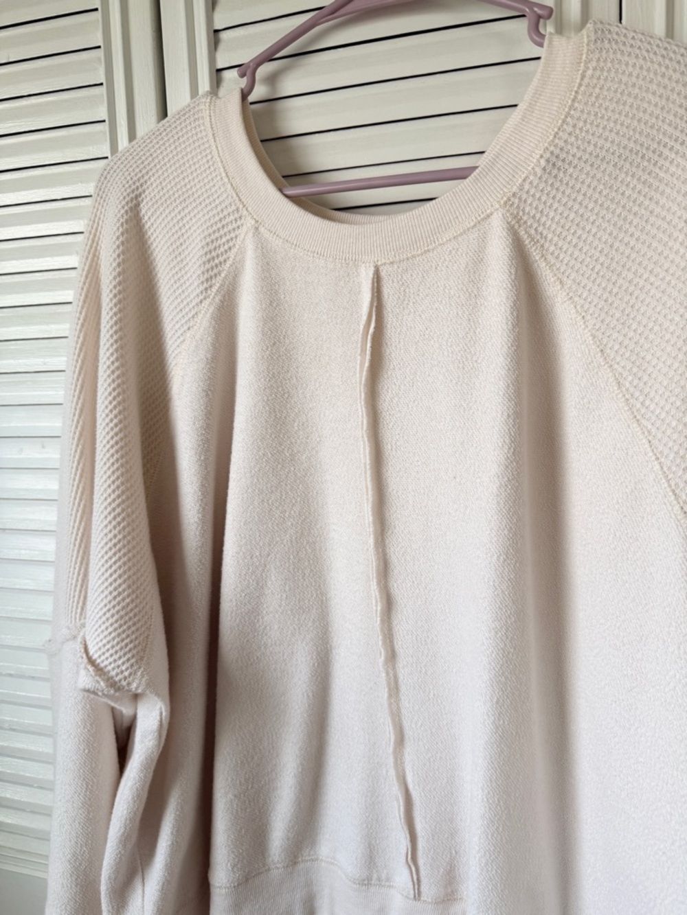 Altar'd State Cream Ribbed Pullover Sweater - Picture 4 of 7